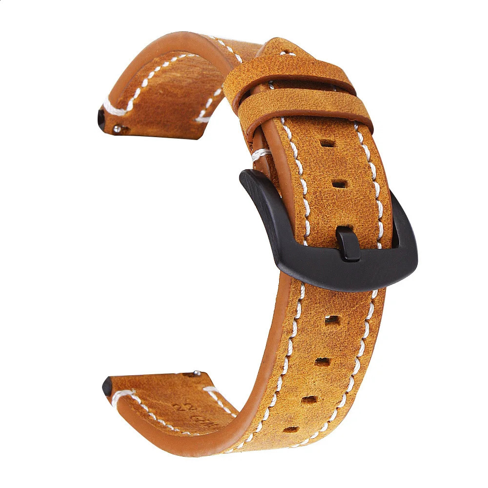 18mm 20mm 22mm Leather Watch Strap Band Quick Release For Man Brown Black Of Double sided Calf Skin iMAVEN 241105