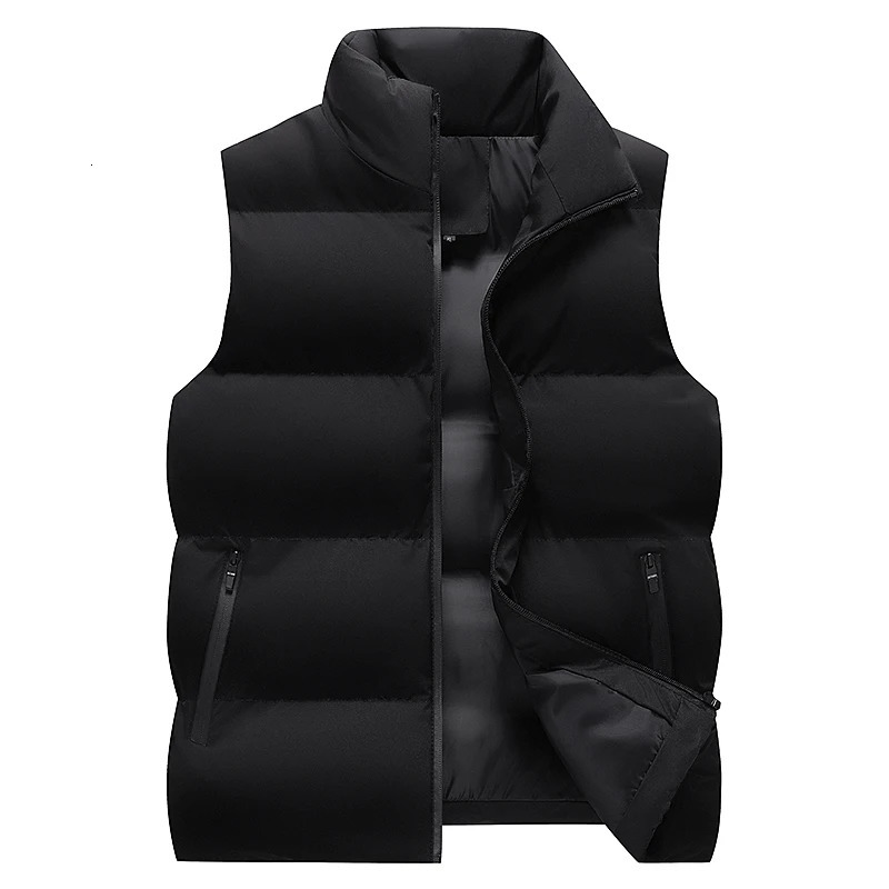 Men Winter Vest Windproof Sleeveless Jacket Sleeveless Vest Casual Men down Cotton Warm Thicken Waistcoat Thick 241104