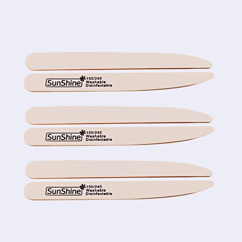 SunShine 30pcslot Nail File Nail Polish Buffer Blocks For UV Gel White Wood Nail File 150240 Manicure Pedicure Care Nail Art 241105