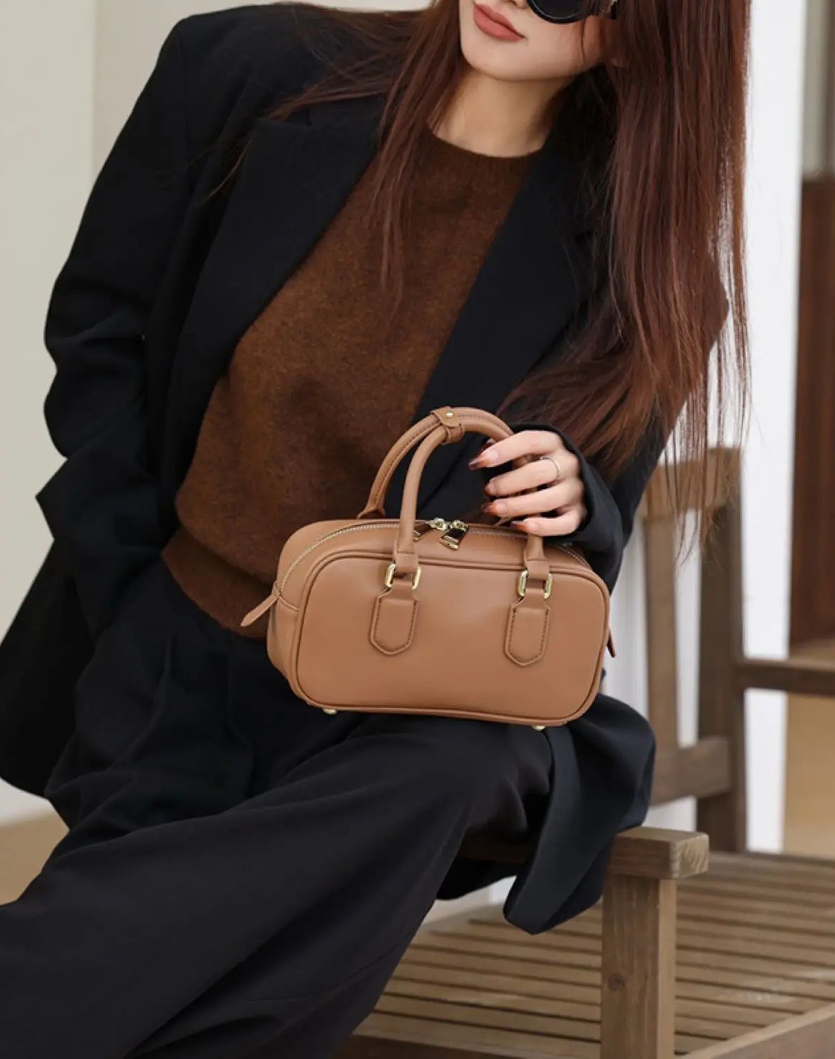 Oxford Clutch Bags Shape In Trapeze With Beige Black Brown or Coffee Fashion Big Bags For Female Purses Trendy