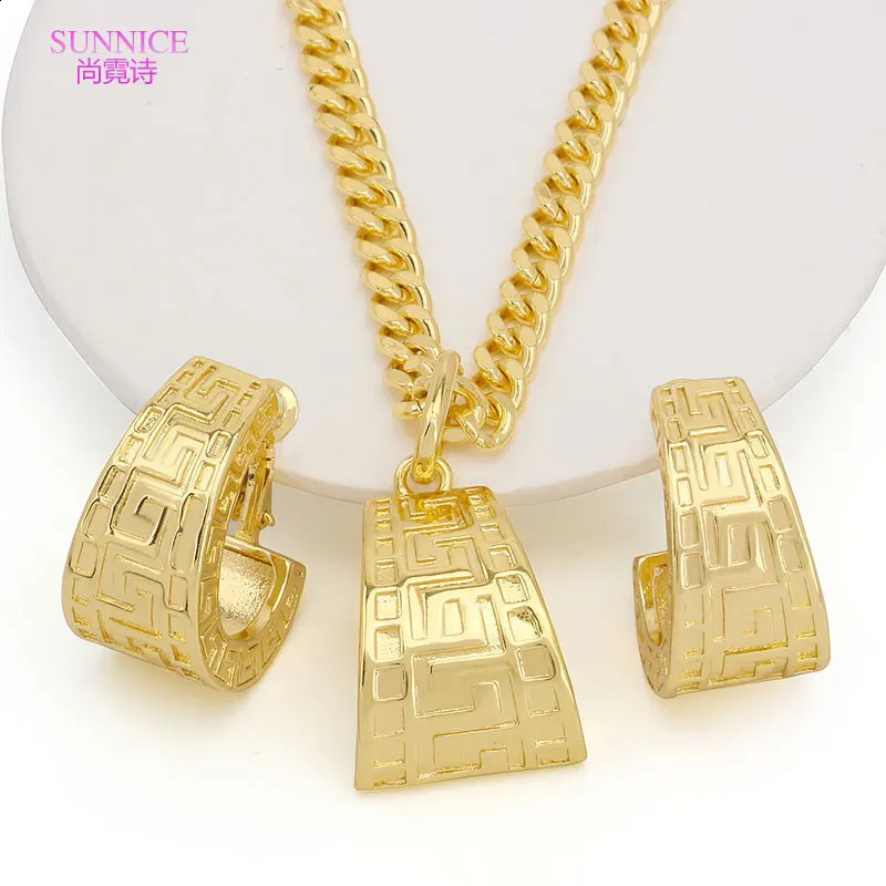 18k Gold Plated Jewelry Set for Women Bridal Jewellery Sets African Wedding Necklace and Earrings Set 241105