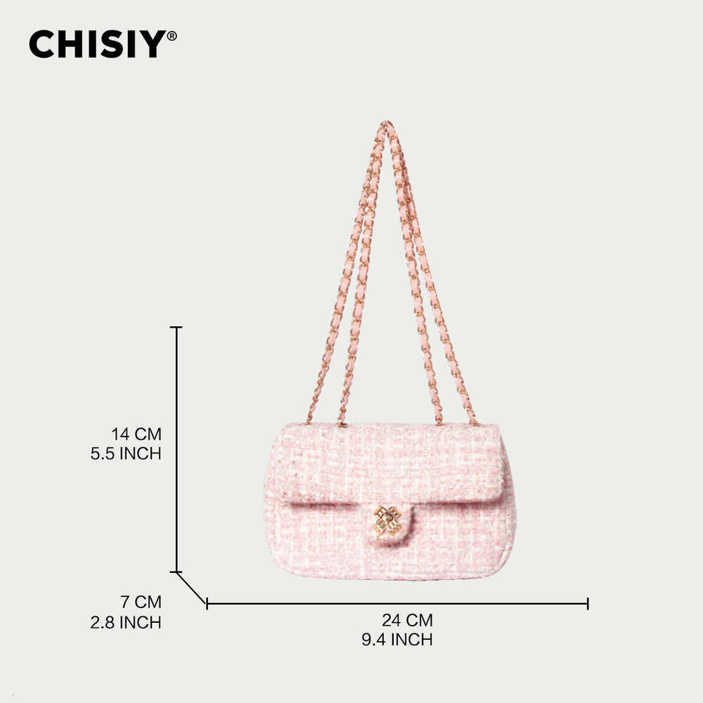 Designer Bag CHISIY Original Handmade Small Fragrance, European And American Chain, Fashionable Commuting Shoulder Bag, Handbag