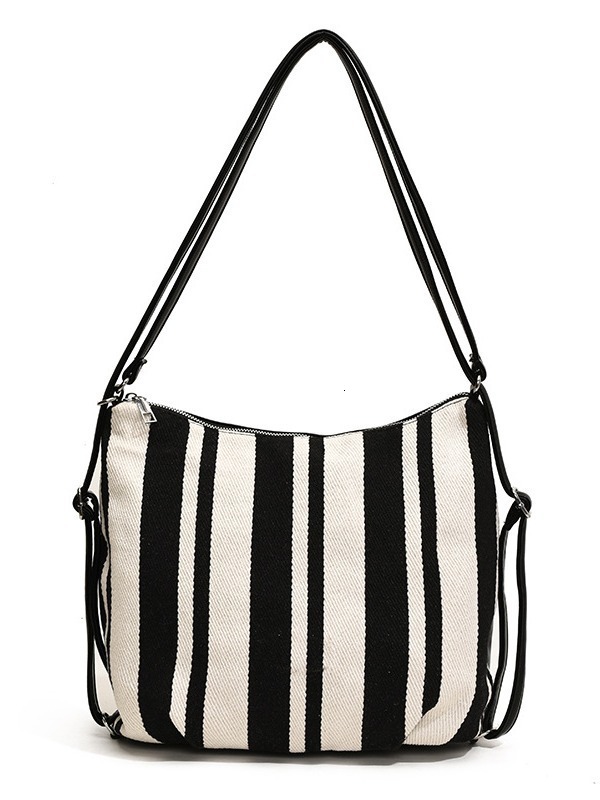 Autumn New Striped Large Capacity Fashion Handbag Personalized Shoulder Underarm Bag Designer Bags Handbags Women