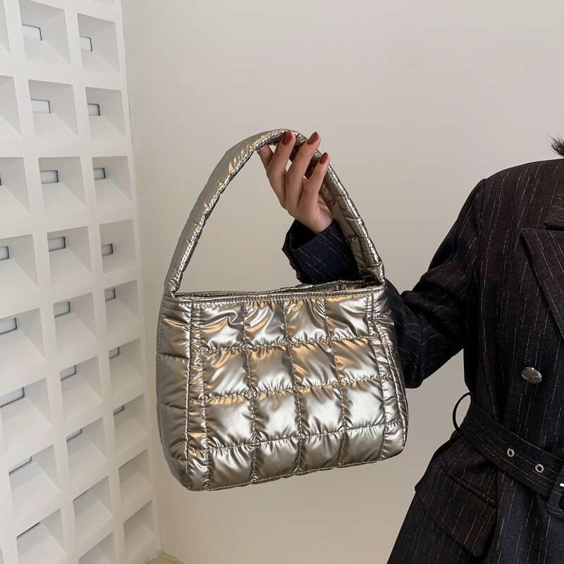 Designer Bag Quilted Female Hand Bag Embroidered Plaid Cotton Tote Bag Fashion Simple Lightweight Portable Solid Color For Weekend Vacation handbag