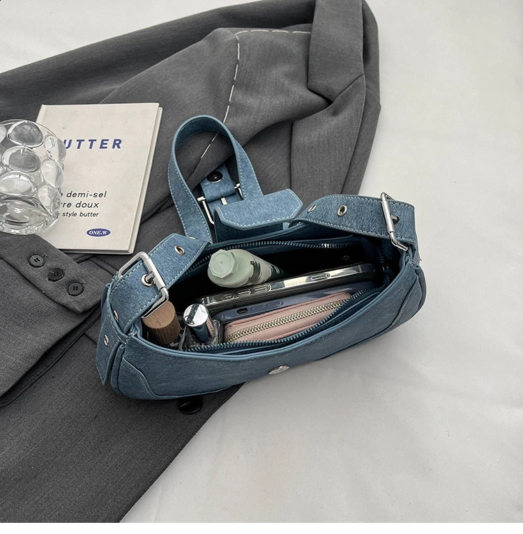 Fashion denim handbag womens casual handbag and wallet womens cross body messenger bag 241105