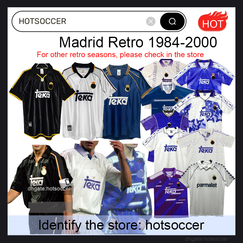 1984-2000 Madrid Retro Soccer Jerseys Finals Football Shirt GUTI SEEDORF KAKA RONALDO hotsoccer BALE BENZEMA Raul Zidane hotsoccer