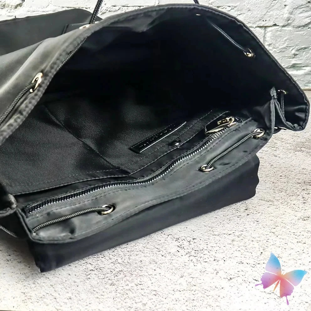 24ss black 1017 ALYX 9SM backpack with large capacity pull rod nylon function tactical metal socket letter flip bucket bag 241104