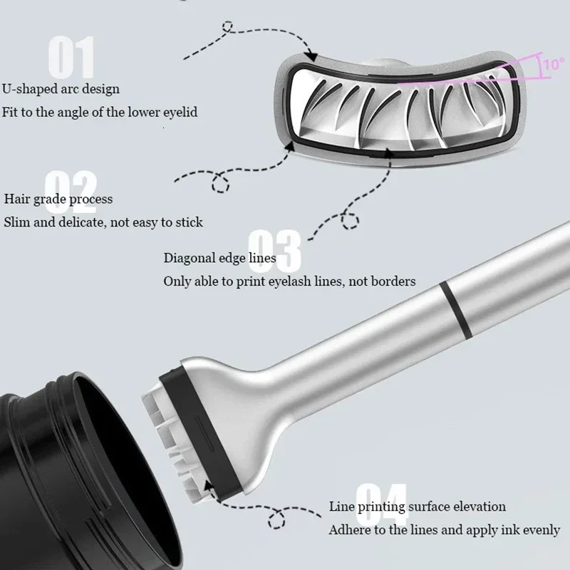 Eyelash 2 In 1 Eye Liner Dezone Lower Eyelash Stamp Professionnelle Eyelash Seal Eyeliner Pen Waterproof Sweatproof Eyeliner 241104