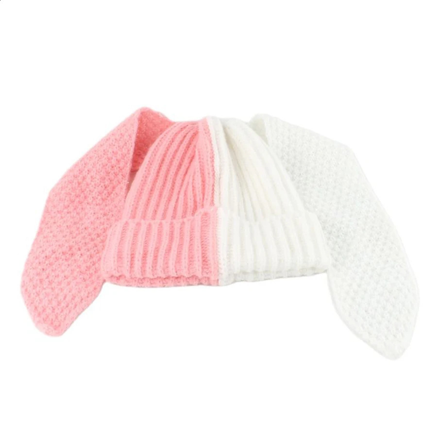 Winter Skullies Beanies Women Long ears Rabbit Cute Hat Crochet Knitted Costume Beanie Hats Christmas Gift Hiphop Cap 241105