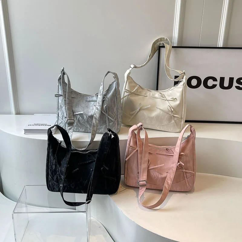 Sweet Bow Crossbody Bags for Women Y2K Korean Fashion Handbags and Wallets Womens Shoulder Bags 241105