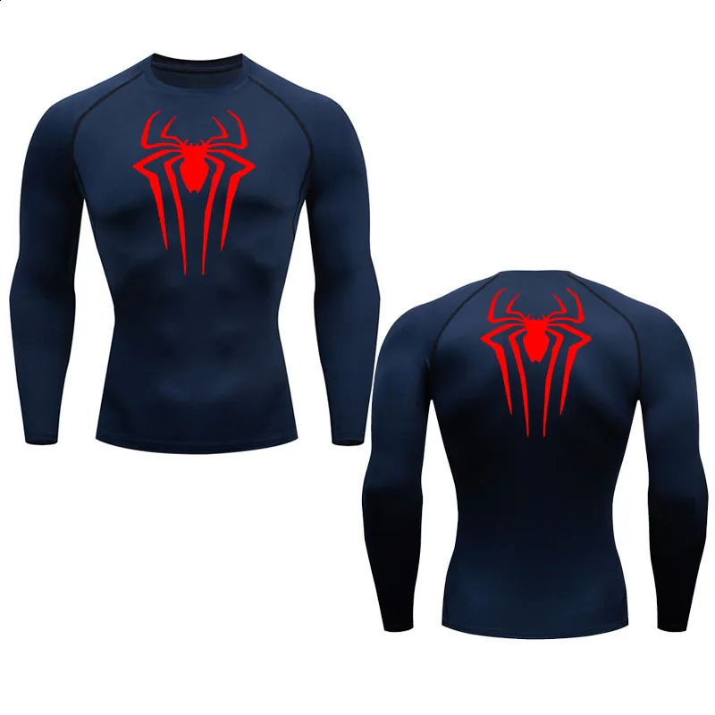 White T Shirt Men Long Sleeve Compression Tacksuit Rashgarda MMA Fitness Top Winter Thermal Second Skin Track Suit Tee 241105