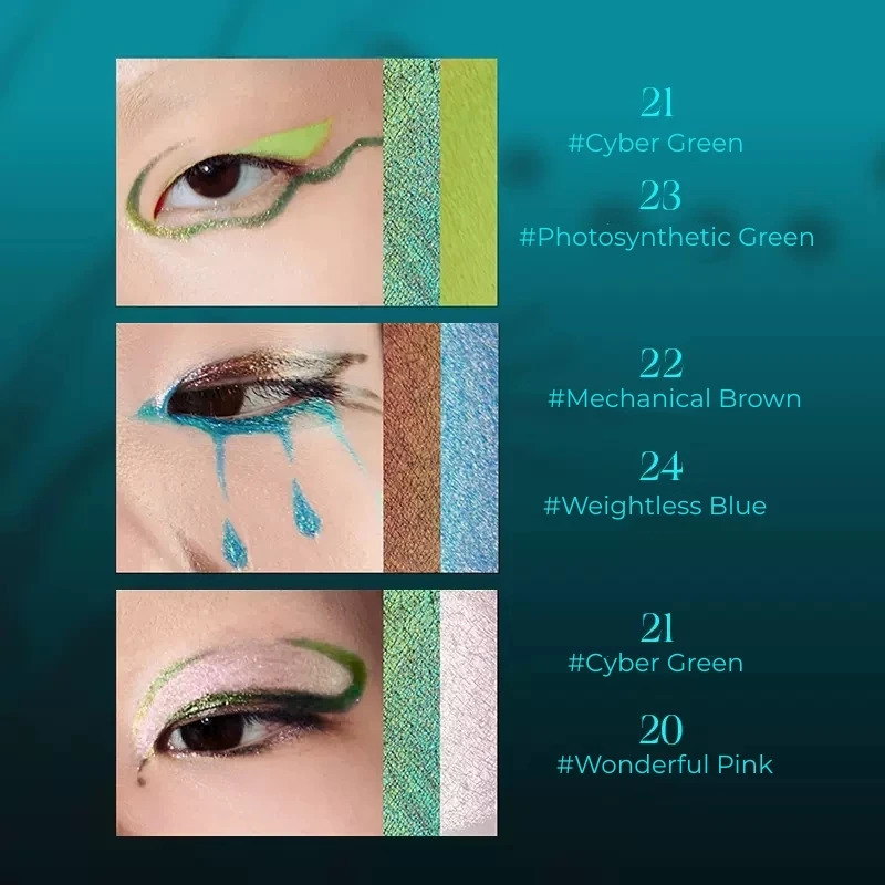 Girlcult Cyber Chat Chameleon Eyeliner Pencil Brightening Blue Polarised Pearlised Fine Smooth Special personalities 241104