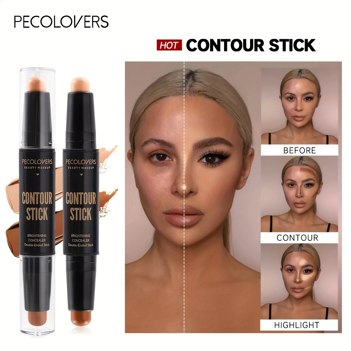 Face Concealer Contouring For Face Bronzer Beauty Contour Makeup Base Foundation Cream For Womens Cosmetics 241105