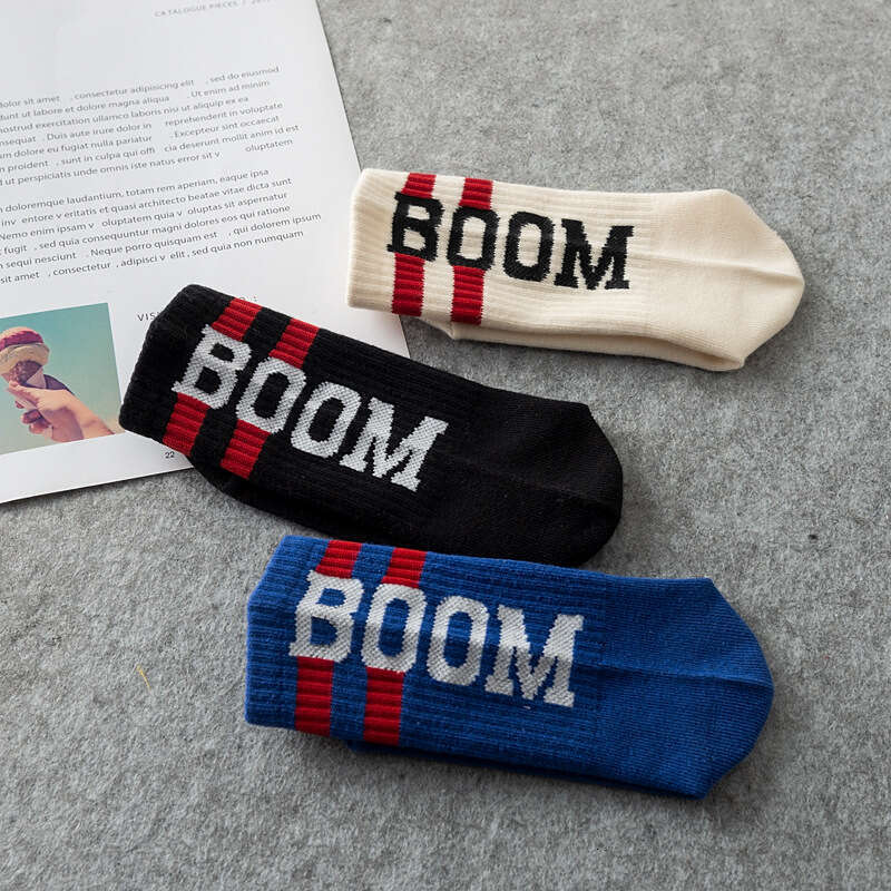 shanshi men socks Men's Brand Harajuku Wind Mid Sleeve ins Fashion Autumn and Winter Student Cotton Long Socks Men