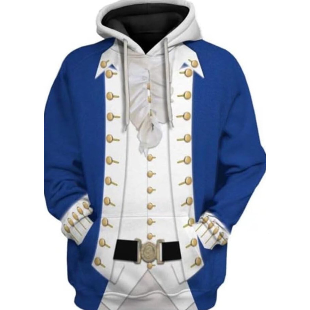 Hoodie for Mens Womens Adult Historical Hoodie Halloween Cosplay Costume 3D Pullover Sweatshirt Graphic Hoodies sweatshirt Pullover Long Sleeve Fashio