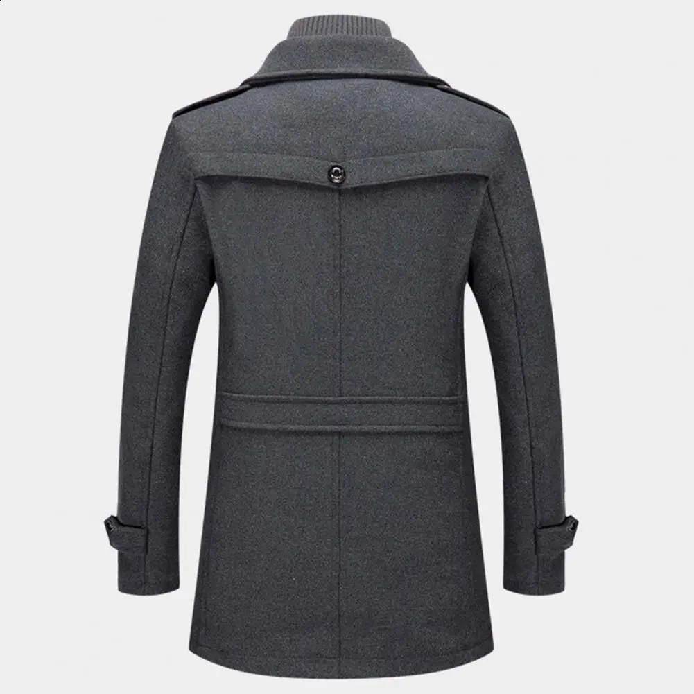 ONESTAND Casual Overcoat for Autumn Winter Mens Jacket Solid Color Two Piece Zipper Buttons Coat Long Sleeves Leisure 241105
