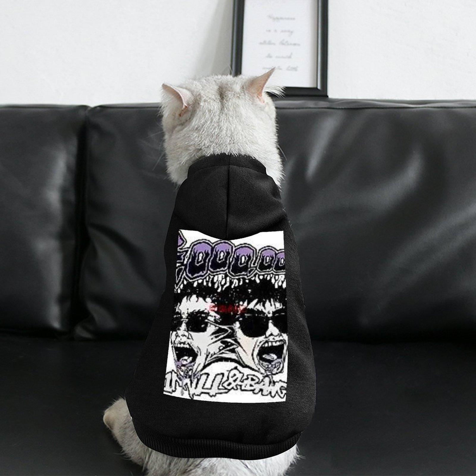 Fashion Casual Dog Sweatshirts Long Sleeve Street Hip Hop Dog Clothes Hoodie DIY Anime Fine Fabrics Pet Pullover Hoodie