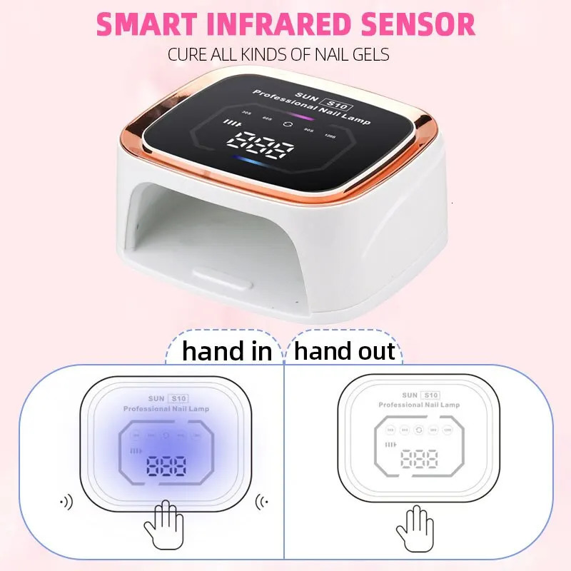 36LEDS Rechargeable UV LED Nail Lamp Professional Cordless Gel Polish Drying Lamp For Manicure With Built-in Battery Nail Art 241104