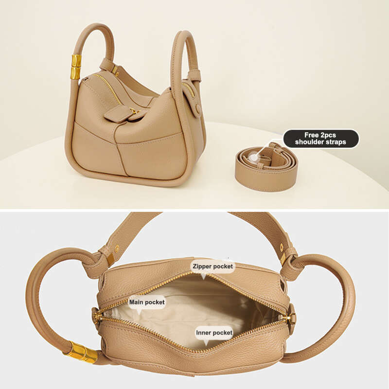Designer Bag Genuine Leather Women Tote Bag 2024 New Cowhide Designer Luxury Crossbody Shoulder Bags Fashionable Female Handbags 6126