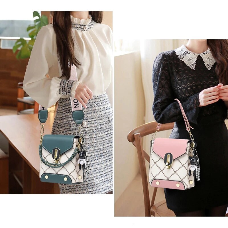 Women's chain leather daily commuting style women's crossbody bag designer handbag