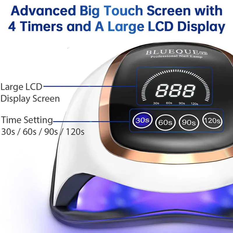 168W 42LEDs Nail Drying Lamp For Manicure Professional Led UV Drying Lamp With Auto Sensor Smart Nail Salon Equipment Tools 241104