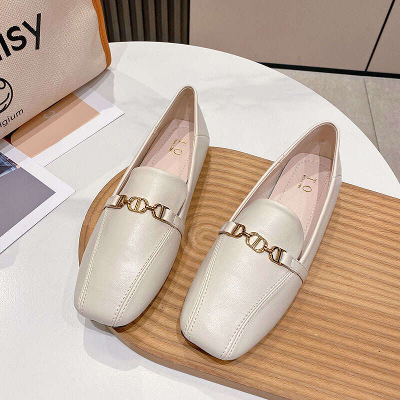 Little Leather Women In Spring 2023, Flat Bottomed Loafers For Lazy People, One Foot On A British Style Daily Single Shoe, Plus Size Shoes