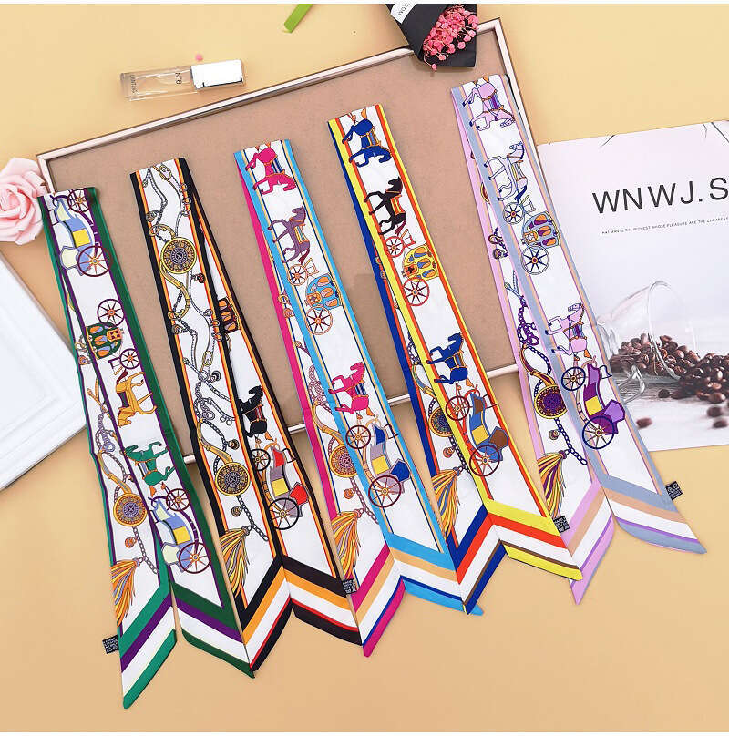 Carriage small scarf temperament wrapped bag handle, tied hair, headband, ribbon gift box, souvenir strap