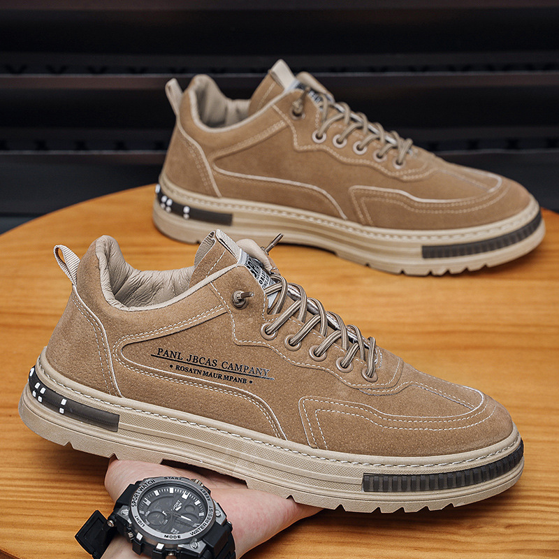 Autumn new workwear height increasing casual low top board work men's chef labor protection shoes men