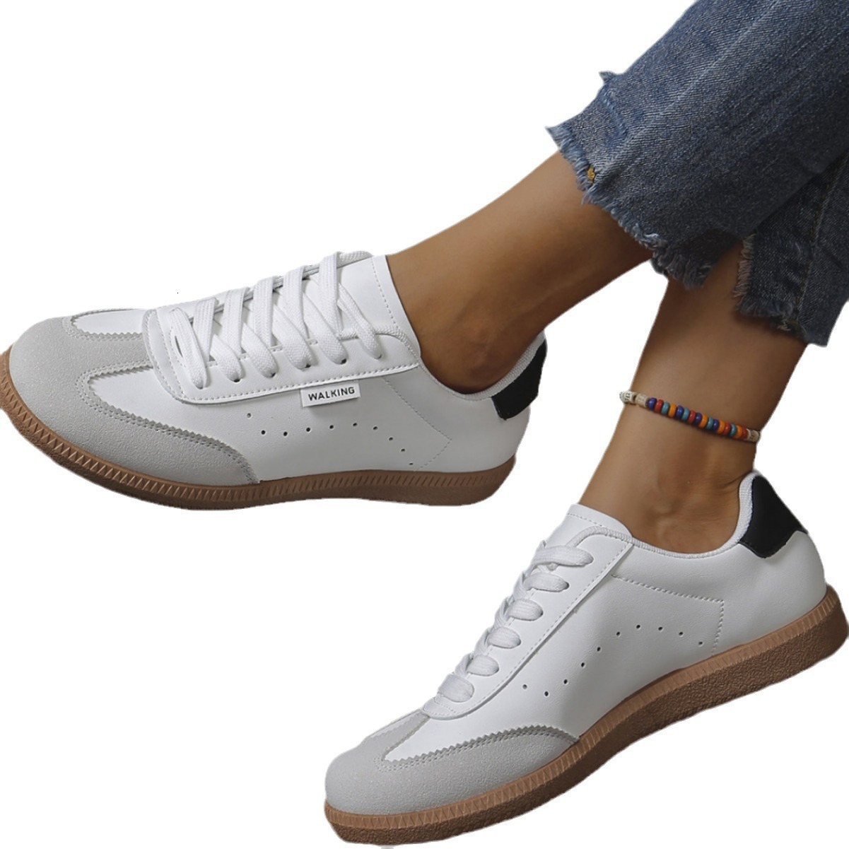 Versatile Women's Sneakers - Durable Casual Footwear with a Roomy Fit and Lightweight Construction