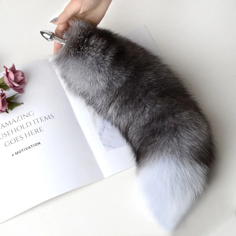 Separable Anal Plug Real Fox Tail Cosplay Butt Sex Adult Products Toys for Woman Couples Men Sexy Shop 241105