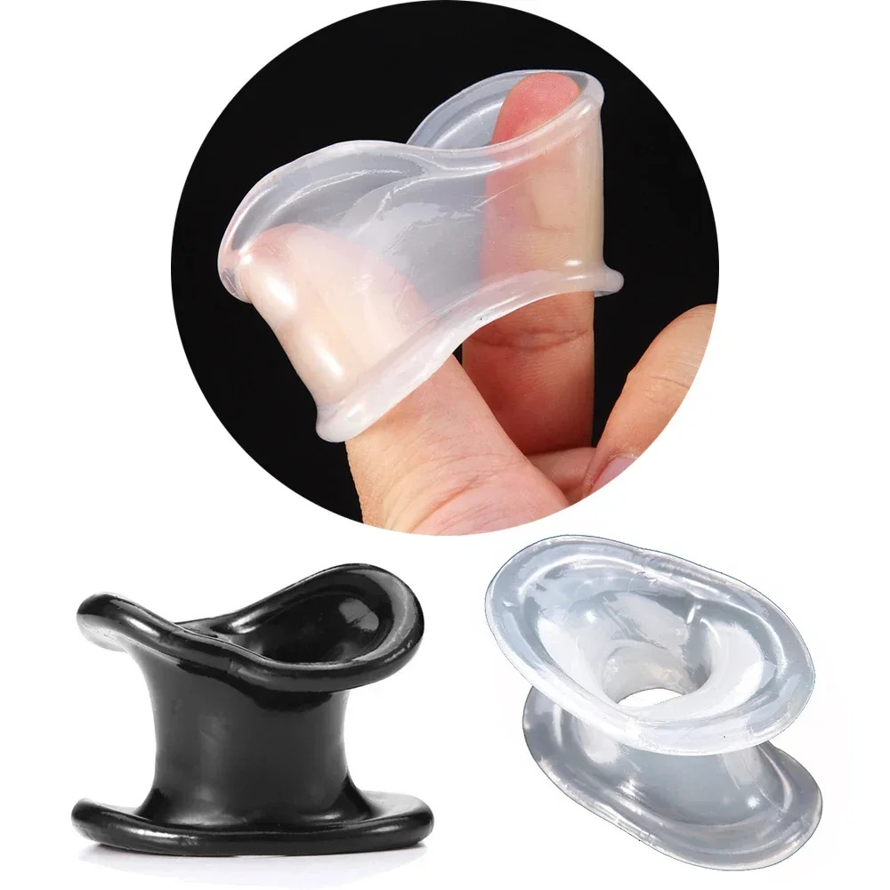 Ball Male Stretcher Scrotum Silicone Testicle BDSM Bondage Time Delay Sleeve Rings Adult Chastity Slave Sex Toys Men Adult Toys Lingerie