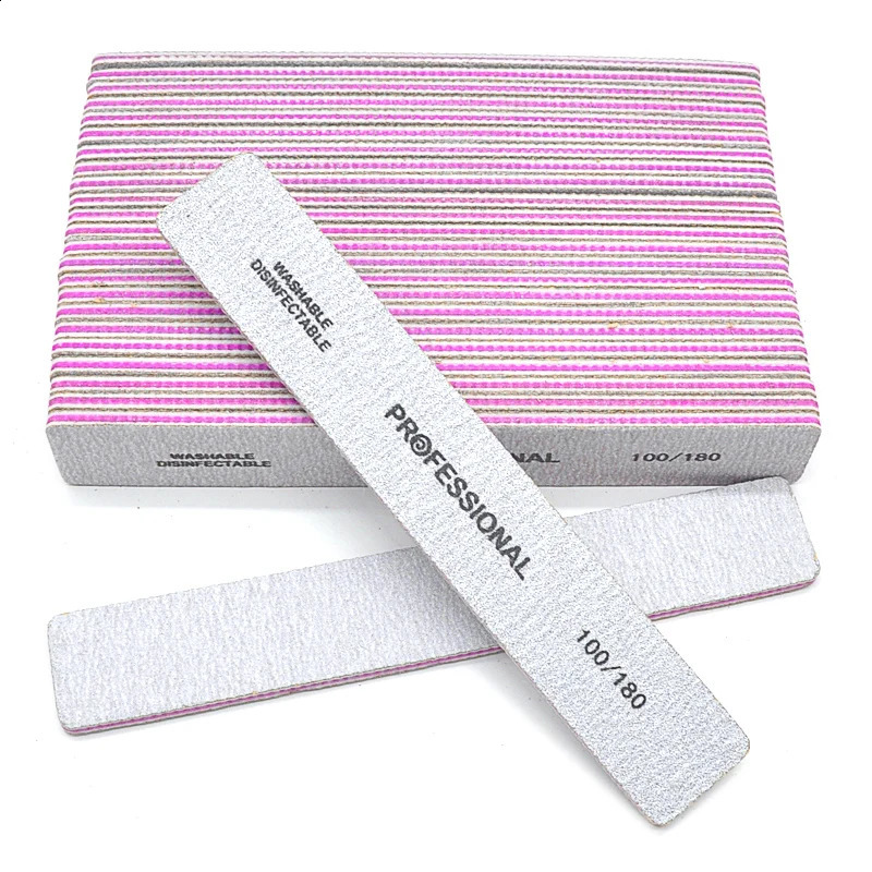 2550PCS Professional Nail Files Buffer For Nail Sandpaper 80100180 Grit Double-sided Acrylic Lot For Nails Tools Size 7*1.1in 241105