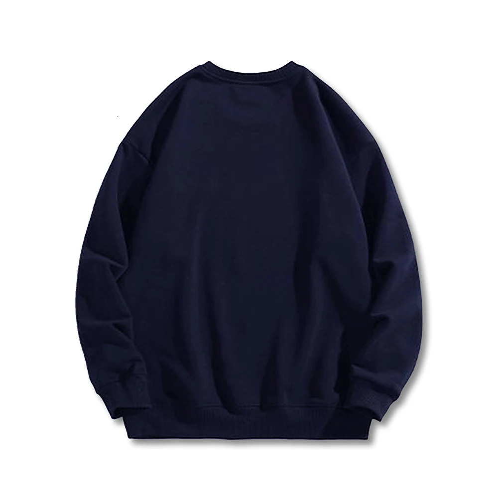 Men Oversized Pullover Fashion Solid Color Sweatshirt Men O Neck Long Sleeve Casual Sweatshirt Street Sportswear 241104