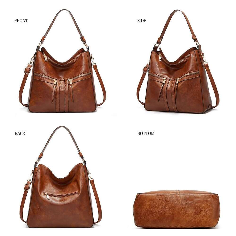 OLOEY Women's Black Tote New Simple Large Capacity Shoulder Fashion Versatile Casual Hand Messenger Bag