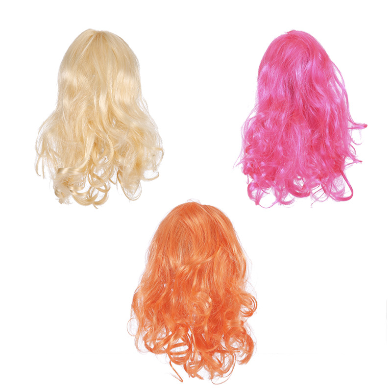 Funny pet wig headwear cross dressing dog curly hair cospla props supplies christmas orange gold head accessories Festival dress up cute 11 4lt