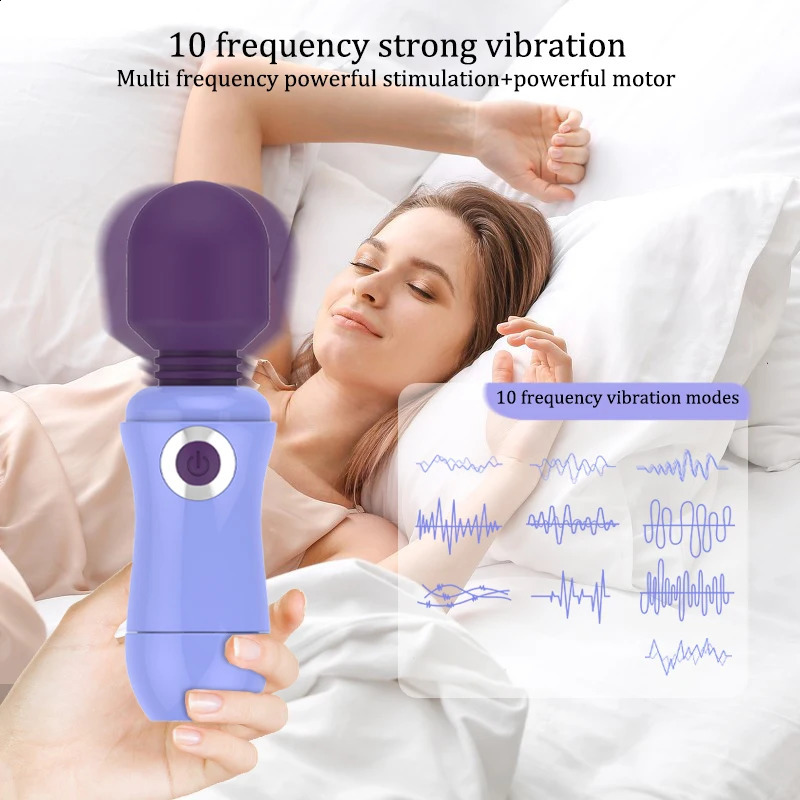 10 Speeds AV Magic Wand Powerful Clitoris Vibrator For Women G spot Massager Stimulator Female Masturbator Sex Toys Adults 241105