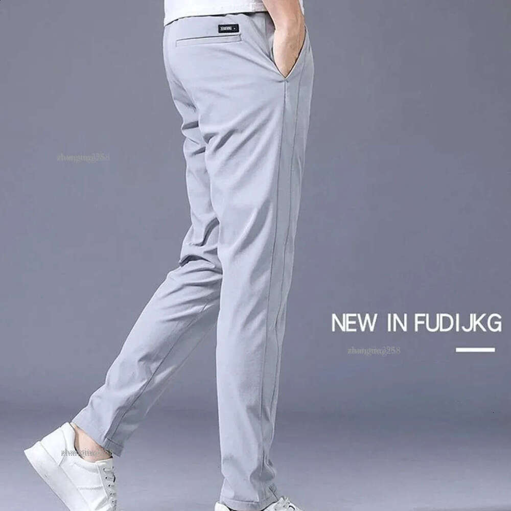 Men Golf Pants Sweatpants Men Ice Silk Large Casual Long Pants Men Breathable Trousers Elastic Quick Dry with Pocket 240822
