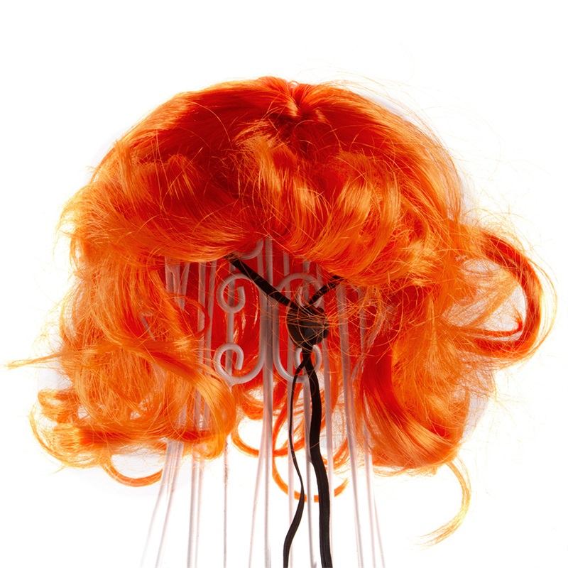 Dog wig funny pet hair accessories cat bangs headgear trimmable pet costume cosplay decoration colorful multi style grooming brown red 10 45md