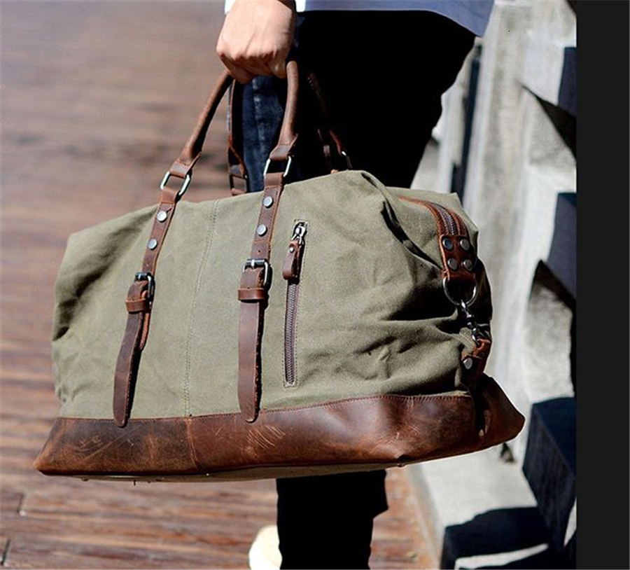 Batik Canvas Weekend Men Women's Large Travel Bags Waterproof Beach Hanging Lage Vintage Duffle Bag Shoulder