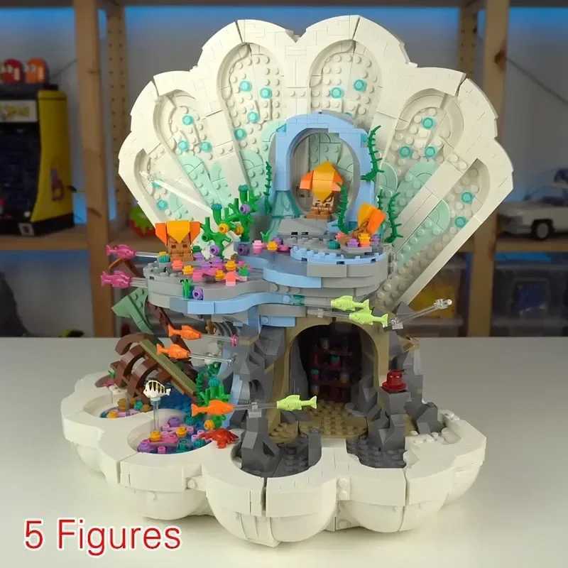 Blocks Blocks The Mermaid Princess Royal Clamshell 43225 Collectible Adult Building Blocks Set Moc Bricks Toys For Girls Adults Christmas GiftY2411053