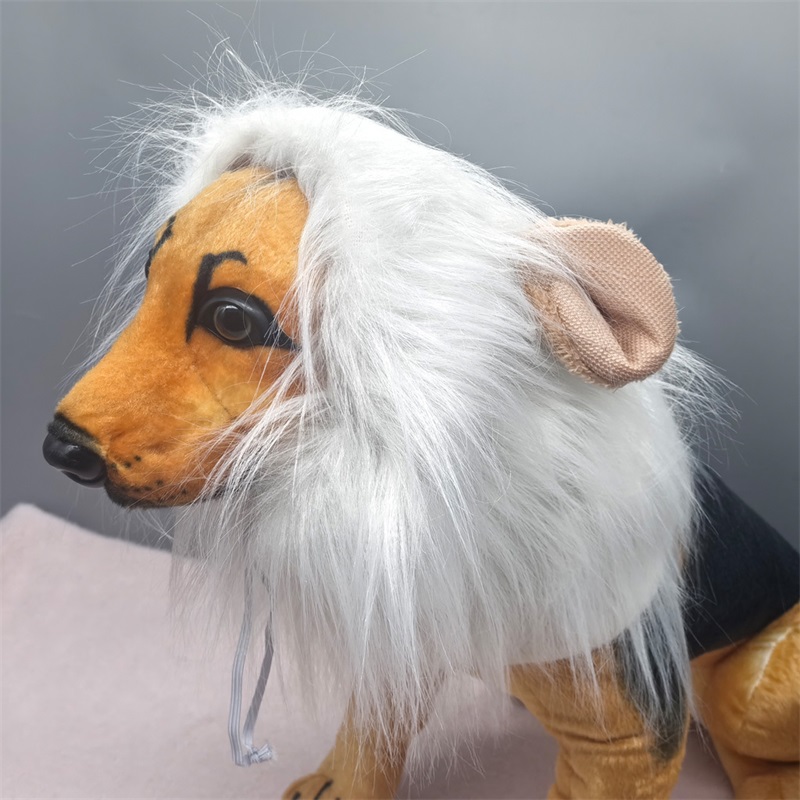 lion mane headgear lovely dog wig with ears black white cat pet supplies hairpiece hat hot sales golden retriever funny cosplay christmas 12 83hy
