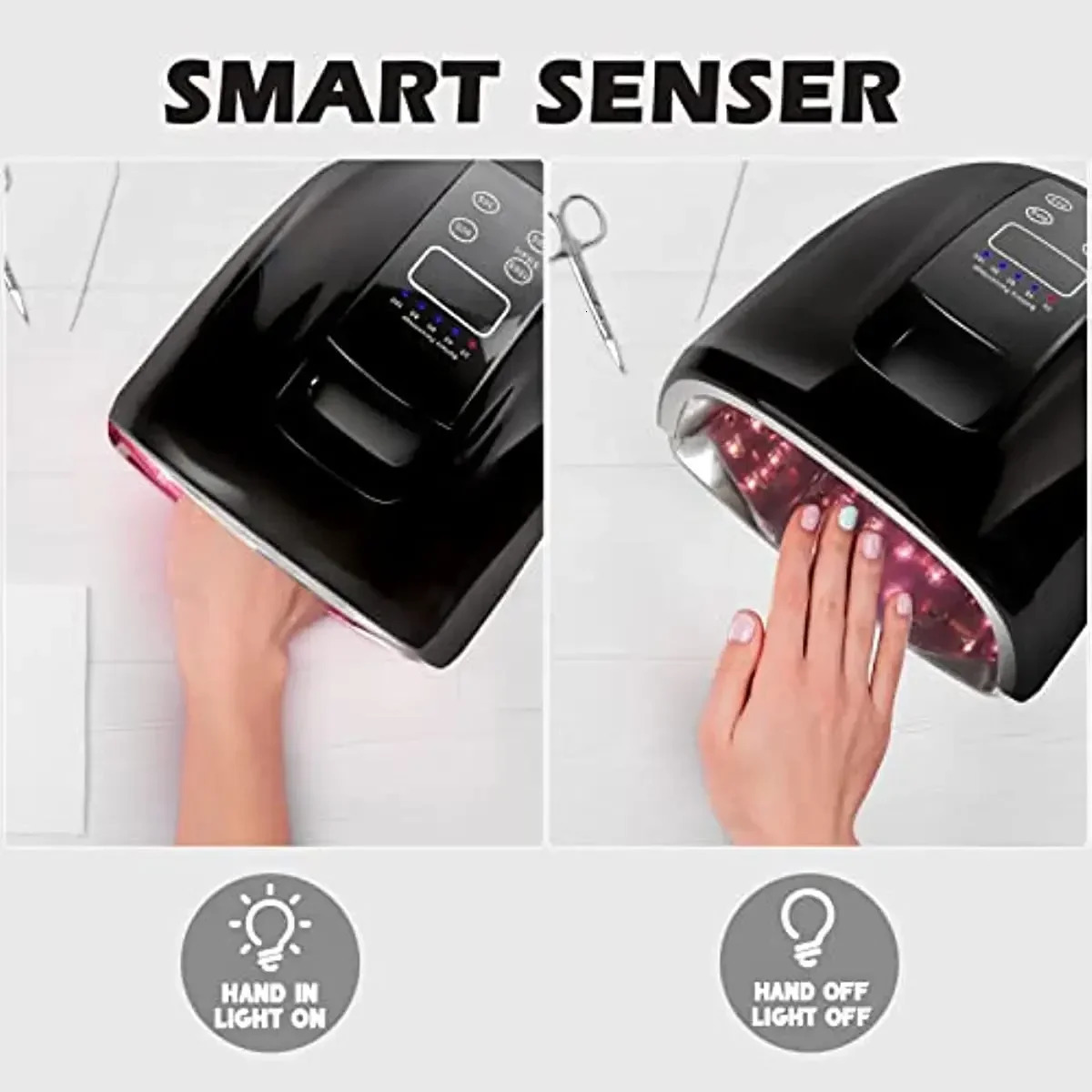 90W Rechargeable Nail Lamp with Mirror Bottom Cordless LED Light for Acrylic Nails Manicure Machine Wireless Nail UV LED Lamp 241104