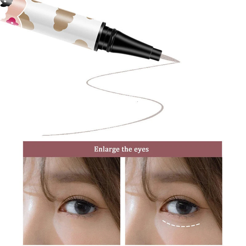 Waterproof Liquid Eyeliner with Fine Tip Smudge Proof Long Lasting Quick Dry Liquid Lying Silkworm Pen Eye Makeup Cosmetic Tool 241104