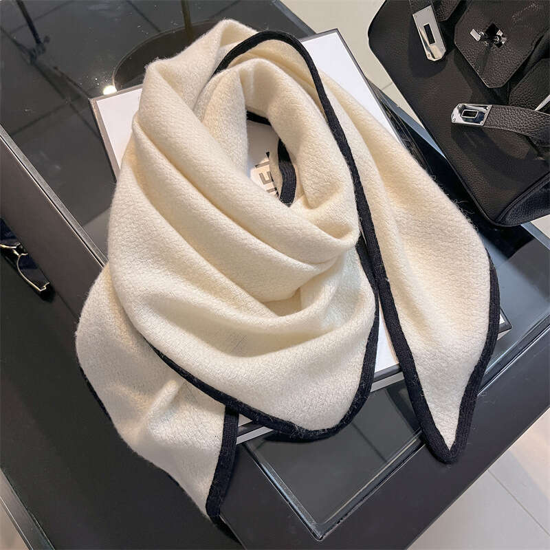 100% wool shawl autumn and winter knitted women's multi series method neck protection triangle scarf knotted camisole
