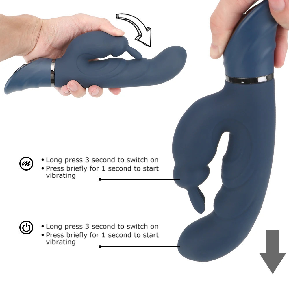 IKOKY Rabbit Vibrator G Spot Dildo for Women 10 Vibration Modes Waterproof Bunny Clitoral Sex Toys 241105