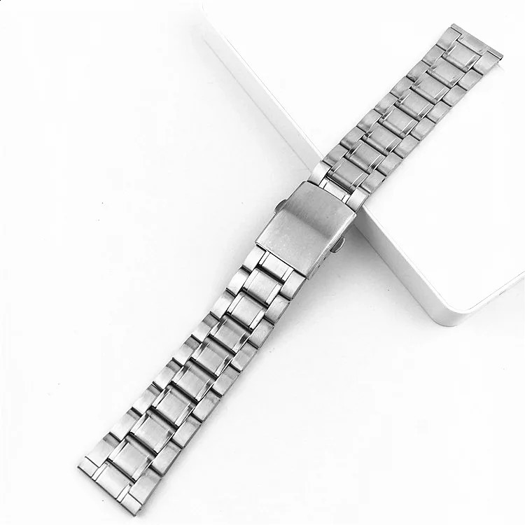 Stainless Steel Watch Band Universal Strap Folding Safety Buckle for Women Bracelet Strap18mm 20mm 22mm Belt Accessories 241105