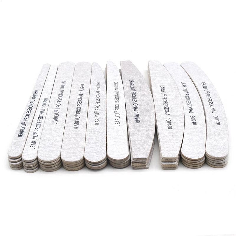 100pcslot Nail File 100 180 240 Wood Various File Nail Polish Manicure Sanding Vijlen Nails Buffer Professional Nail Art Tool 241105