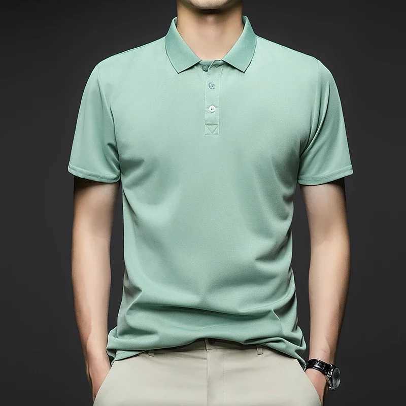 Mens solid short Slyved summer shirt breathable and comfortable top W241104