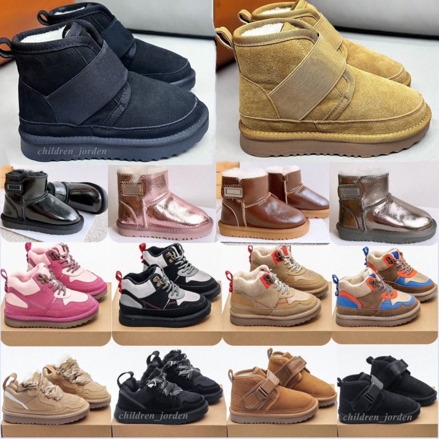 Toddler Kids boots Ultra Mini Platform Booties Australian mini snow Boot baby warm boys Girls Winter shoe Children boys Leather FootweaEgJx#