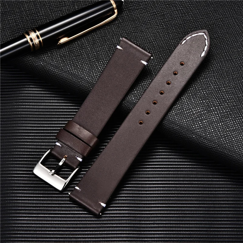 Quick Release Watch Band for Men Women 16mm 18mm 20mm 22mm 24mm Watchband Genuine Leather Strap Replacement Belt 241105